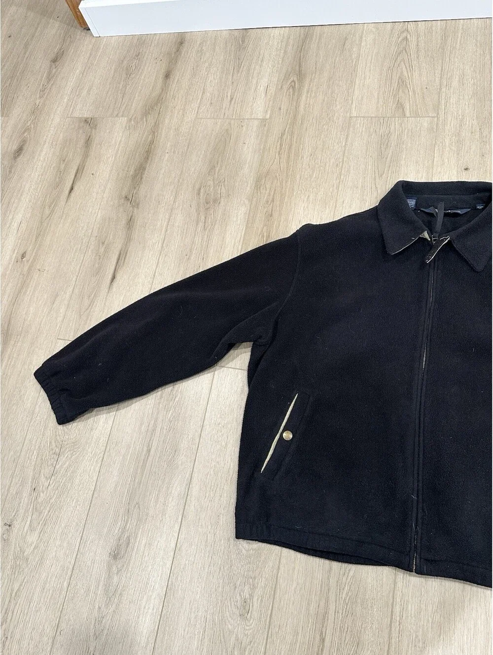 VINTAGE Polo Ralph Lauren Jacket Mens 2XL Black Polartec Full Zip Fleece